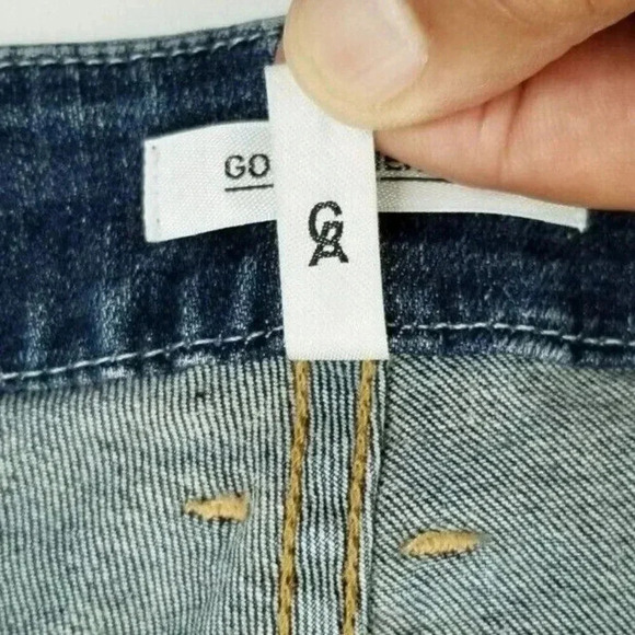 Good American 2/26 Women's Blue Raw Hem Zipper Jeans Style GAGLFT148 Cut MM40 - Picture 6 of 12